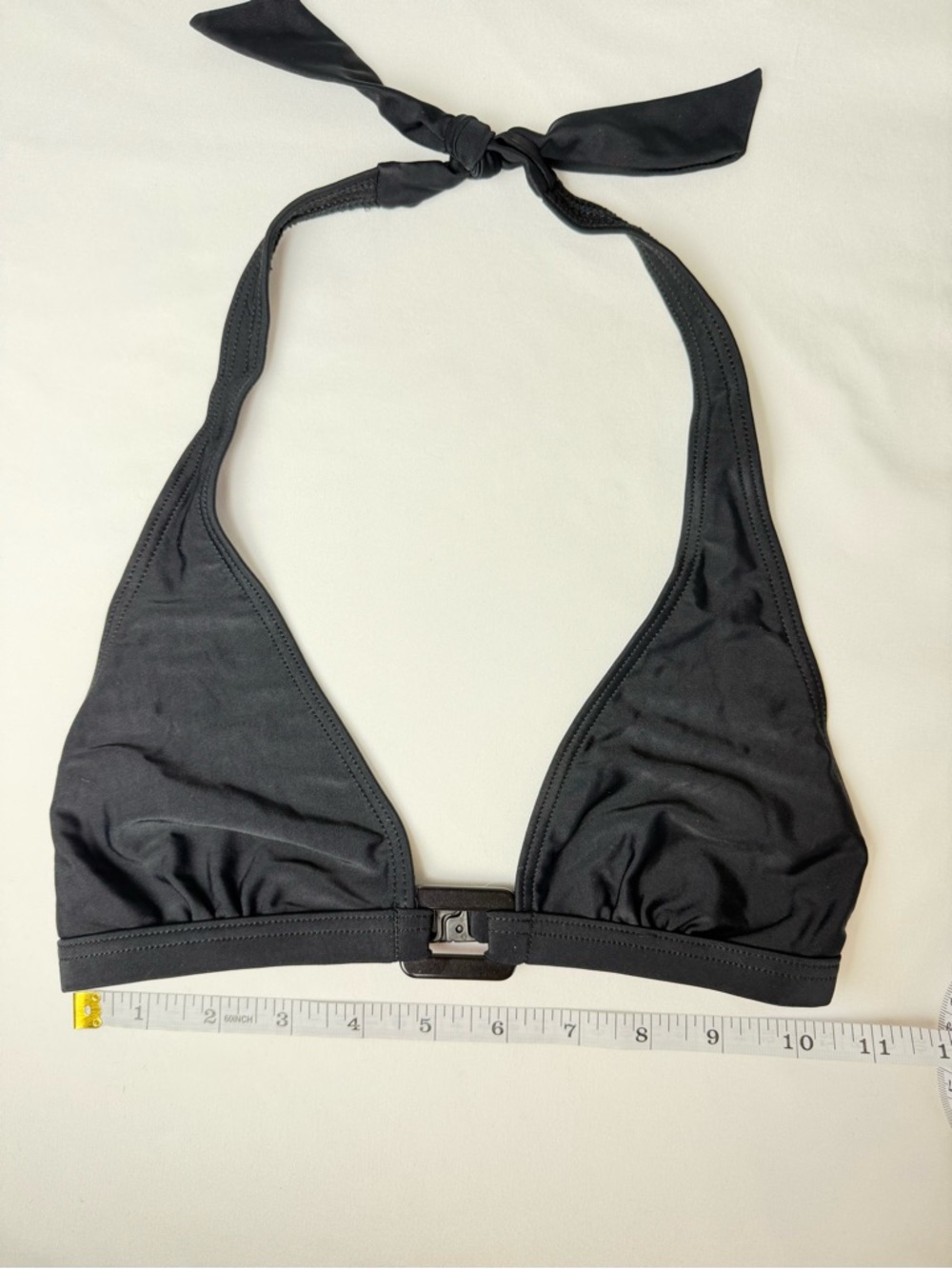 Black Tie-Halter Bikini Top
